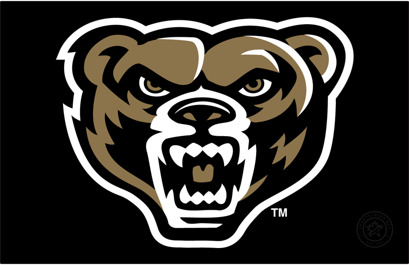 Oakland Golden Grizzlies 2013-2021 Primary Dark Logo diy iron on heat transfer